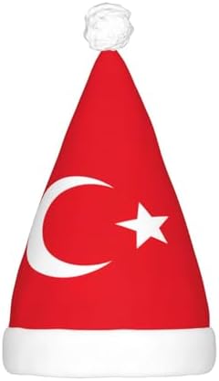 Turkey Flag Print Christmas Hat with LED Lights 1