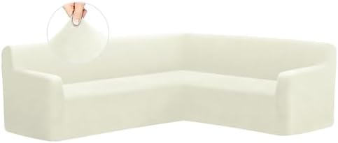 ALIECOM Velvet L Shape Sofa Cover for Living Room