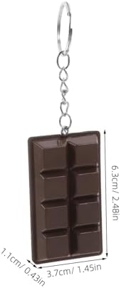 Cabilock 4pcs Realistic Chocolate Model Keychains