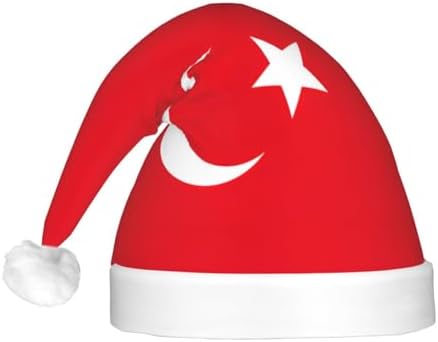Turkey Flag Print Christmas Hat with LED Lights 1