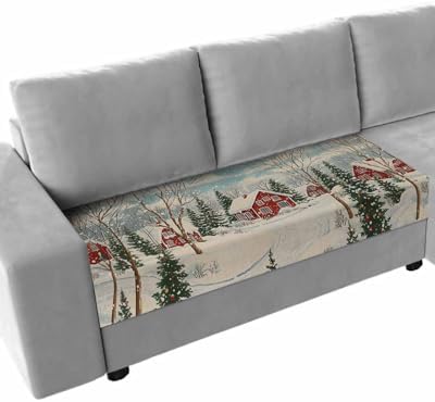 Christmas Sofa Cushion Covers Removable and Stretchable Sectional Slipcovers