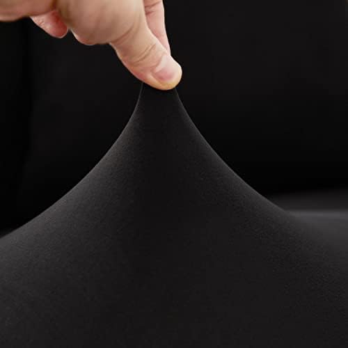 Black Sectional Couch Covers L Shape for 3 Cushion Couch