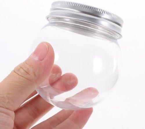 Cabilock 10pcs Clear Plastic Candy Storage Jars for Parties and Events