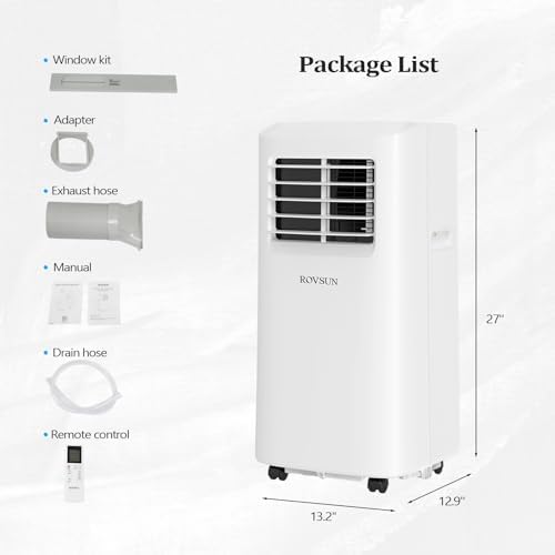 ROVSUN 9000 BTU Portable Air Conditioner with Remote Control