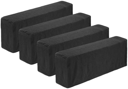 Uxcell 4 Pcs Stretch Armrest Covers Black