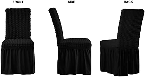 XMNTG Stretchable Dining Chair Slipcovers Black 1
