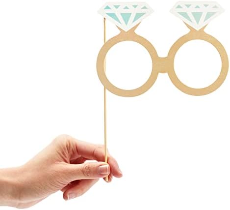 72 Pieces Wedding Photo Booth Props with Stickers and Sticks