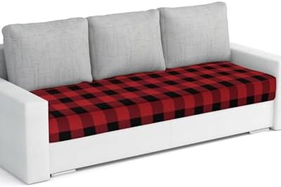 Red and Black Buffalo Plaid Sofa Cushion Cover