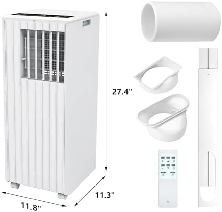 8000 BTU Portable Air Conditioner with Dehumidifier and Fan Mode