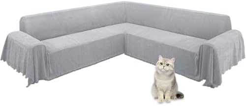 ALIECOM L Shape Sofa Cover with Tassels
