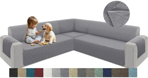 ALIECOM Reversible L Shape Sofa Cover for Sectional Couch