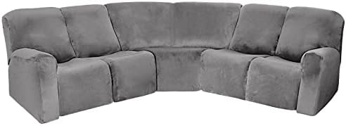 LiveGo L Shape Velvet Stretch Recliner Sofa Cover