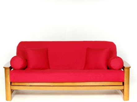 100 Cotton Full Size Futon Cover Red Zippered