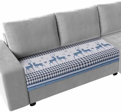 Blue Christmas Sofa Cushion Covers for L T Shape Sofas