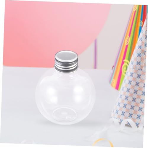 LIFKOME 10pcs Clear Light Bulb Style Candy Bottles with Lids