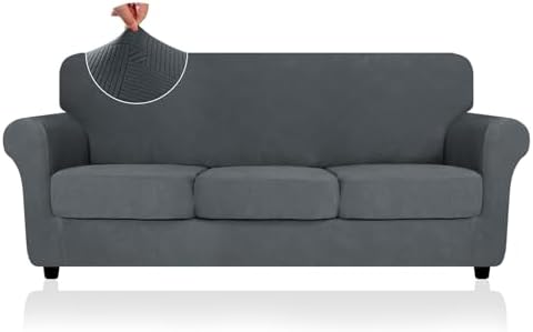 ZNSAYOTX 4 Piece Striped Sofa Covers Set 1