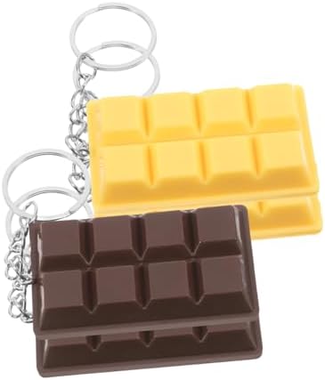 Cabilock 4pcs Realistic Chocolate Model Keychains