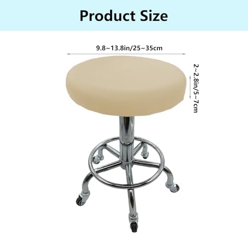 2Pcs Soft Round Stool Seat Covers for 10-14 Inch Chairs