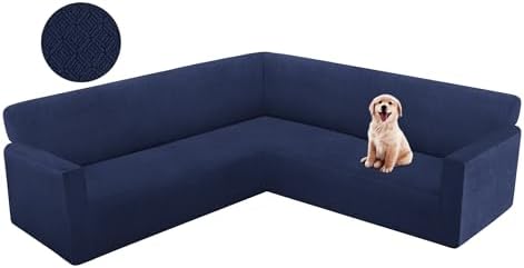 HDCAXKJ U Shaped Sofa Slipcover Thick Jacquard Design