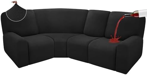 100 Waterproof Recliner Sectional Couch Covers 4-Piece L Shape Set