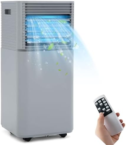 DORTALA 8000 BTU Portable Air Conditioner with Dehumidifier and Remote Control Grey