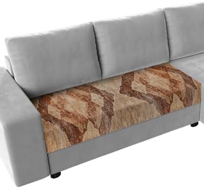 Falaniique Brown Abstract Stretch Sofa Slipcover Covers