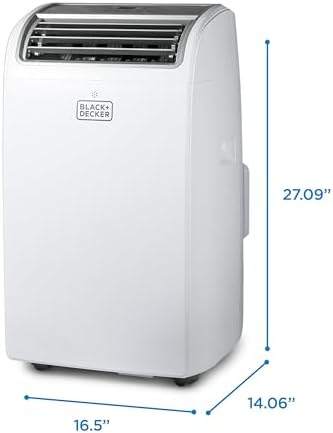 BLACKDECKER Portable AC with Heat 12000 BTU White