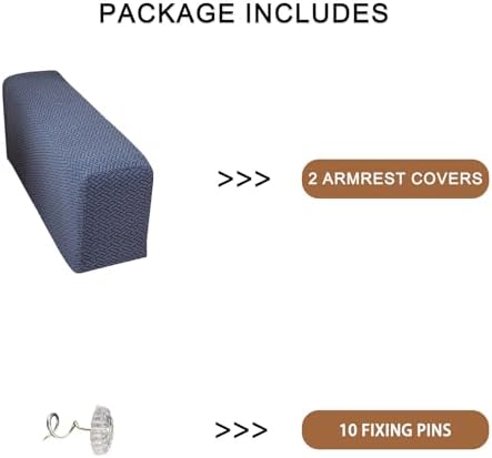 GueYi Sofa Arm Covers Set of 2 Light Gray Medium