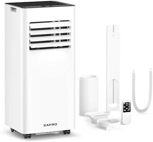 ZAFRO 10000 BTU Portable Air Conditioner with 4 Modes and Remote Control