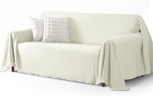 TAOCOCO Sofa Covers with Tassels Heavy Duty