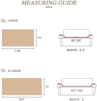 Lucky Monet Waterproof Sofa Cover Khaki 71x134