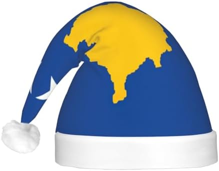 Flag Of Kosovo Christmas Hat With LED Lights