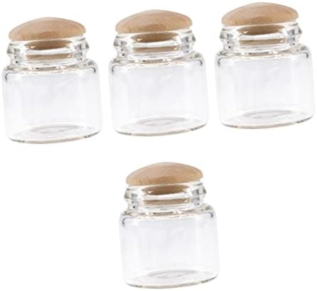 Cabilock 4Pcs Scale House Decor Mini Jars and Bottles