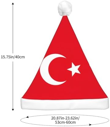 Turkey Flag Print Christmas Hat with LED Lights 1