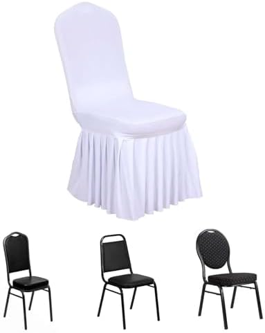 Efavormart Stretch Ruffle Pleated Chair Covers for Parties Weddings