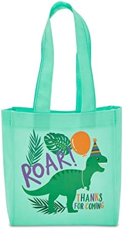 Blue Panda 24-Pack Dinosaur Tote Bags with Handles 1
