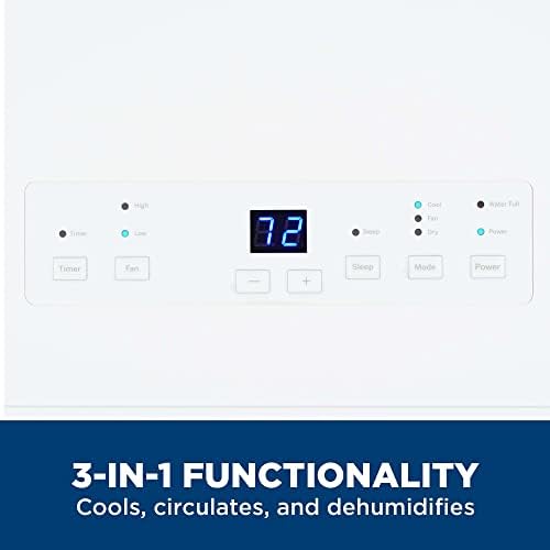 GE 6100 BTU Portable AC with Dehumidifier and Remote Control White