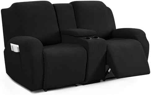 TAOCOCO Recliner Cover with Console Black