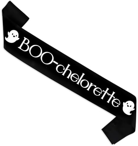 Serencatcher Halloween Bachelorette Sash Black Boo-Chelorette Bride