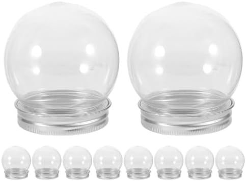 Cabilock 10pcs Clear Plastic Candy Storage Jars for Parties and Events
