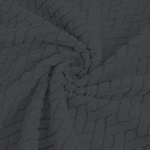 Easy-Going Stretch Jacquard Sofa Cover Dark Gray 1