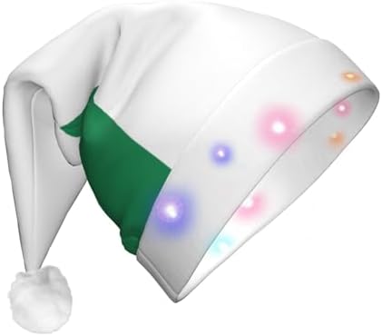 Flag Of Nigeria Christmas Hat With Led Lights