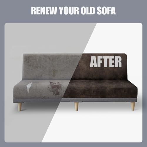 Molasofa Stretch Futon Slipcover Dark Brown