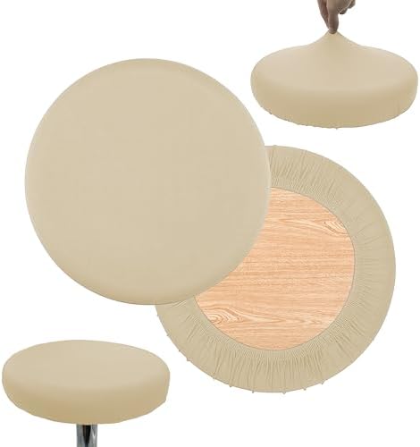2Pcs Soft Round Stool Seat Covers for 10-14 Inch Chairs