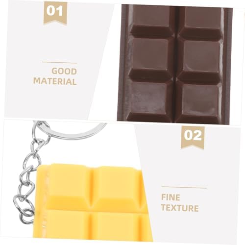 Cabilock 4pcs Realistic Chocolate Model Keychains