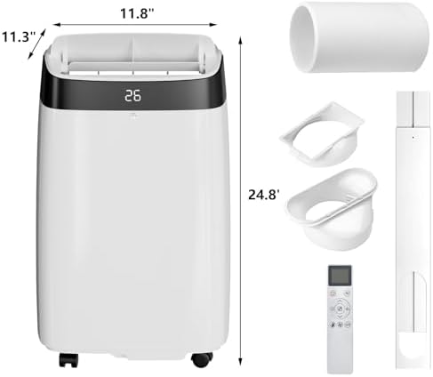 10000 BTU Portable AC with Remote Control and Dehumidifier