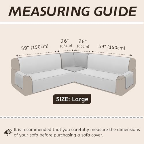Arfntevss U Shaped Sofa Cover for Sectional Couch Pet Protector