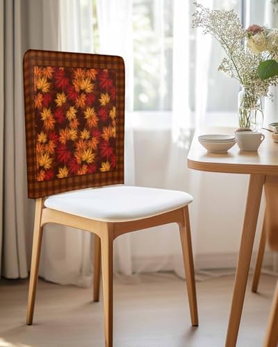 4 Pack Dining Chair Back Covers with Removable Slipcovers