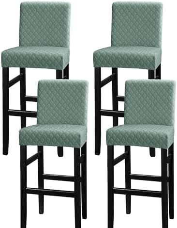 Lellen Bar Stool Covers Jacquard Pattern Slipcovers for Stools and Bar Chairs