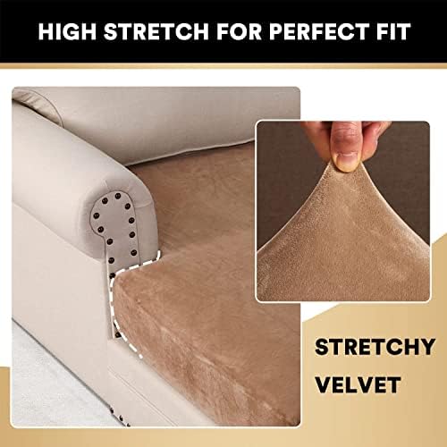 ADPON Velvet Sectional Couch Covers for Left and Right Chaise Lounge